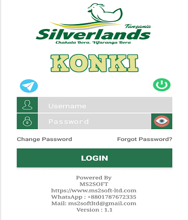 This app is developed for Silverlands in Tanzenia.